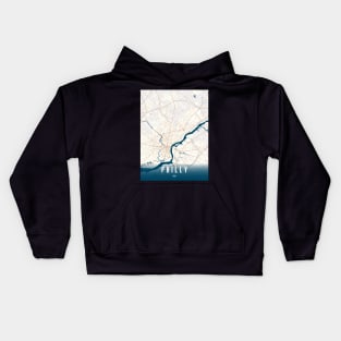 philly city map Kids Hoodie